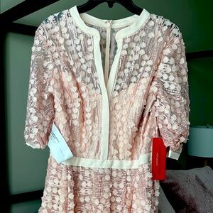 Carmen Marc Valvo Infusión 3D Floral and Sequin Dress